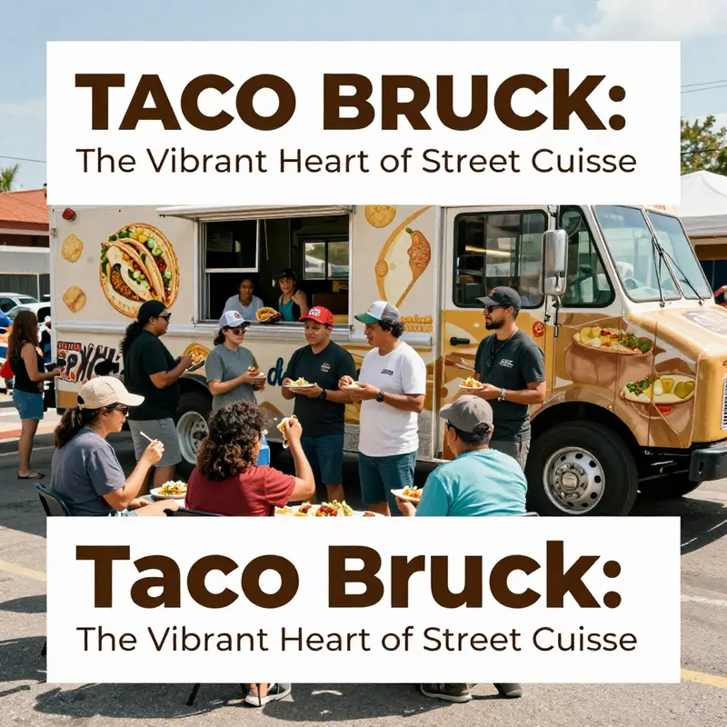 The lively scene of a taco truck highlighting its cultural roots in the community.