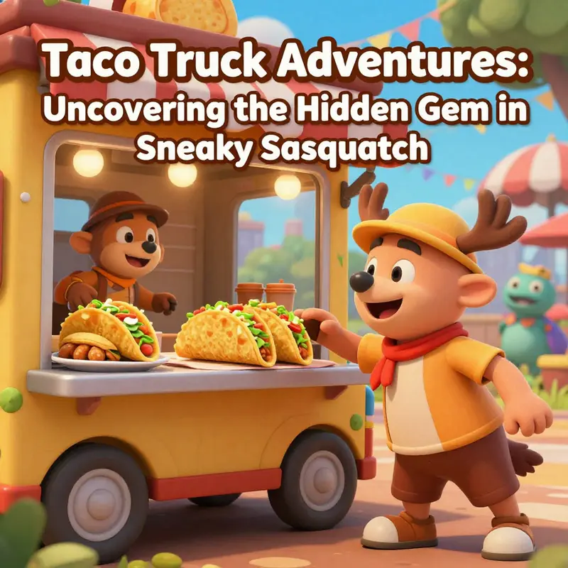 Navigate the in-game map to find the Taco Truck in Sneaky Sasquatch.