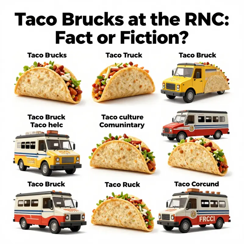 Imaginary taco trucks outside the RNC, sparking discussion among convention-goers.