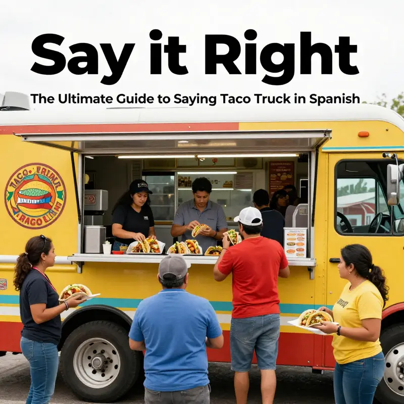 Understanding taco truck terminology in a lively taco truck setting.