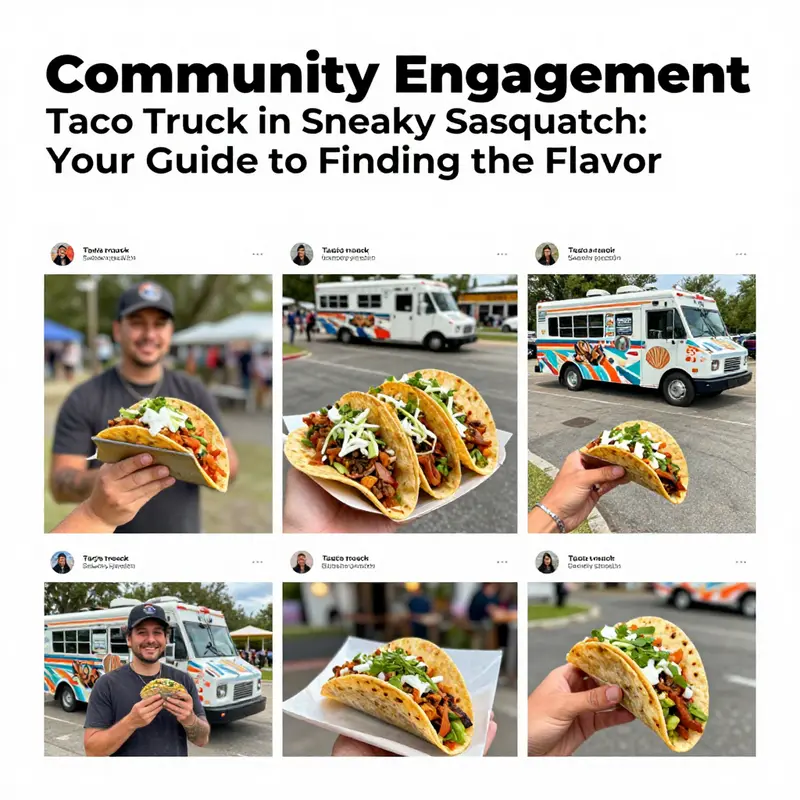 The Taco Truck located in the Campground area, showcasing its inviting presence amidst lush greenery.