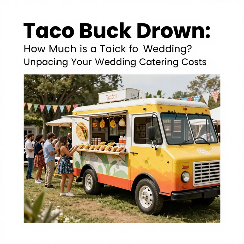 The vibrant taco truck serving guests at a wedding, highlighting the joyful experience and varied options available.