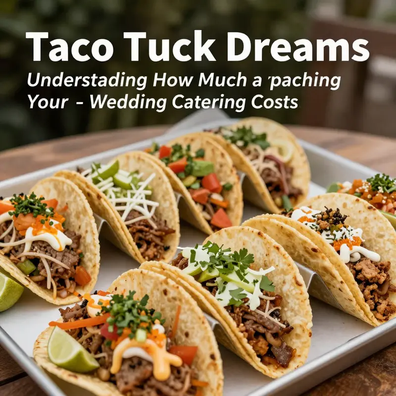 The vibrant taco truck serving guests at a wedding, highlighting the joyful experience and varied options available.