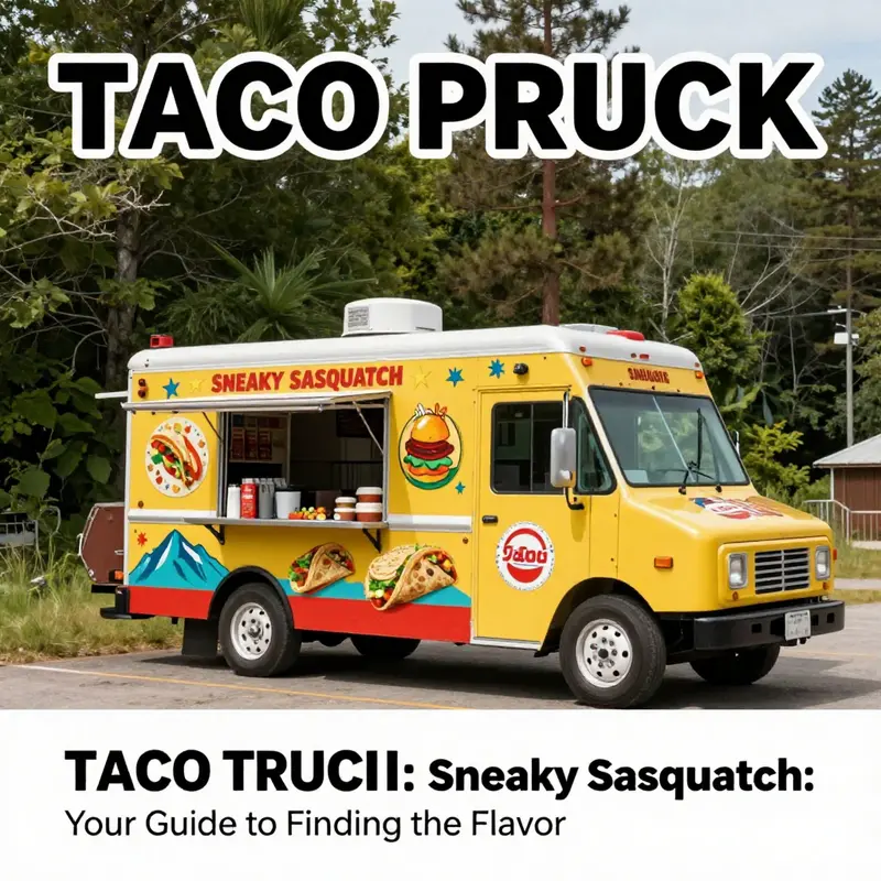 The Taco Truck located in the Campground area, showcasing its inviting presence amidst lush greenery.