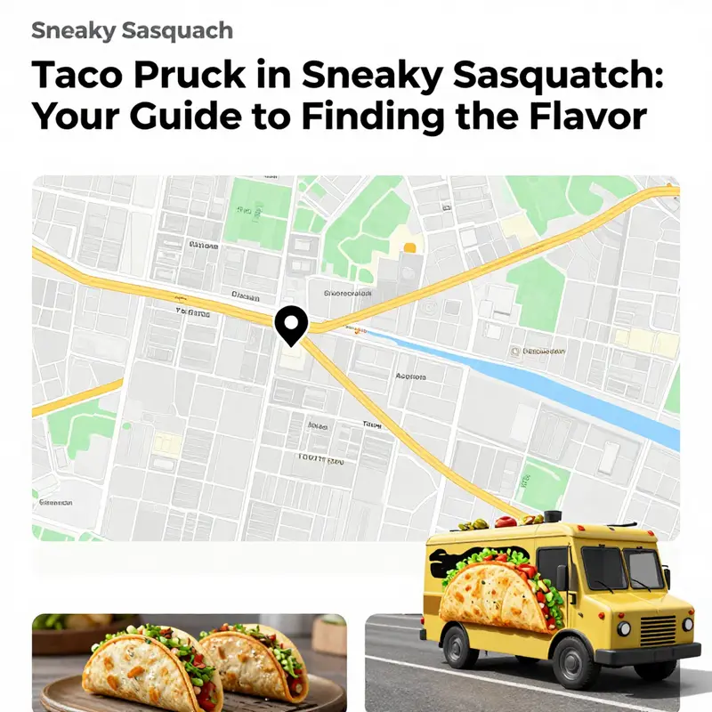 The Taco Truck located in the Campground area, showcasing its inviting presence amidst lush greenery.