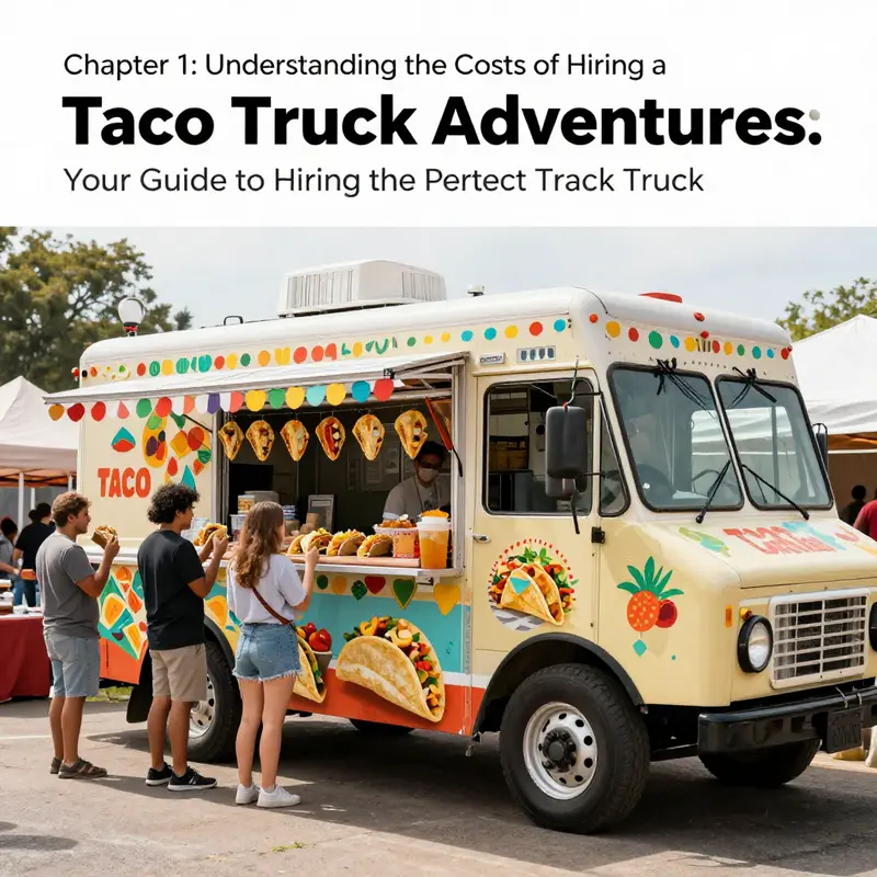 A bustling outdoor event showcasing the delights of a taco truck.