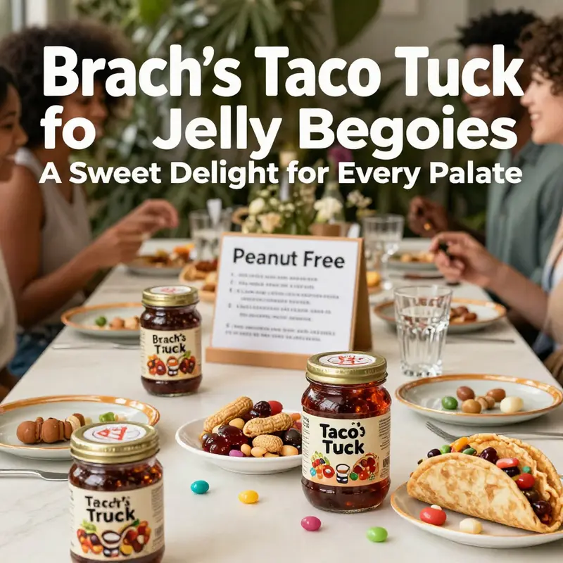 A colorful selection of Brach’s Taco Truck Jelly Beans showcasing their unique taco shapes.