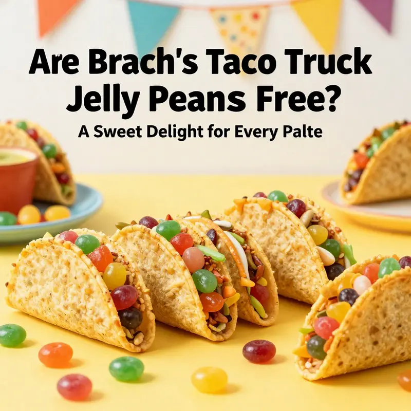 A colorful selection of Brach’s Taco Truck Jelly Beans showcasing their unique taco shapes.