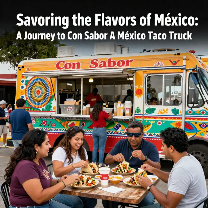 A lively atmosphere at Con Sabor A México, showcasing the culinary excellence and vibrant culture of Mexican street food.