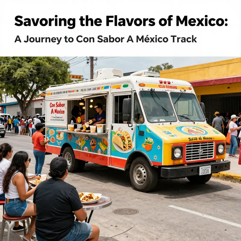 The Con Sabor A México taco truck bustling with customers in San Jose.