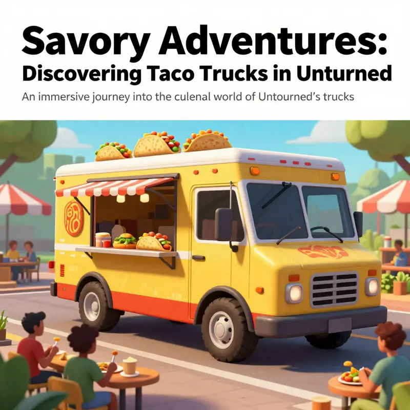 Players enjoying a taco truck experience in Unturned, highlighting the lively and colorful gaming environment.