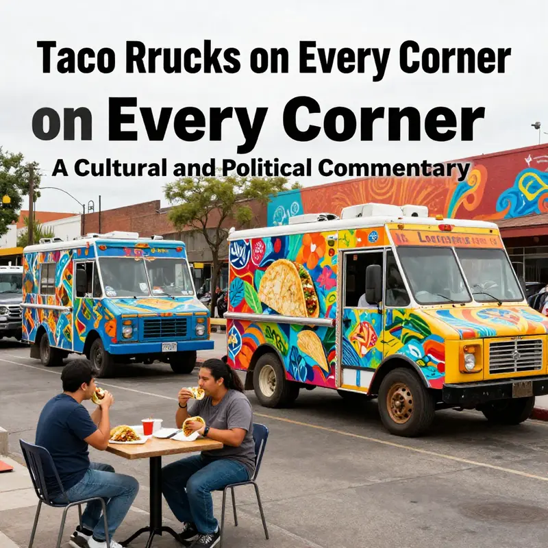 Diverse taco trucks embodying the rich cultural landscape of urban communities.