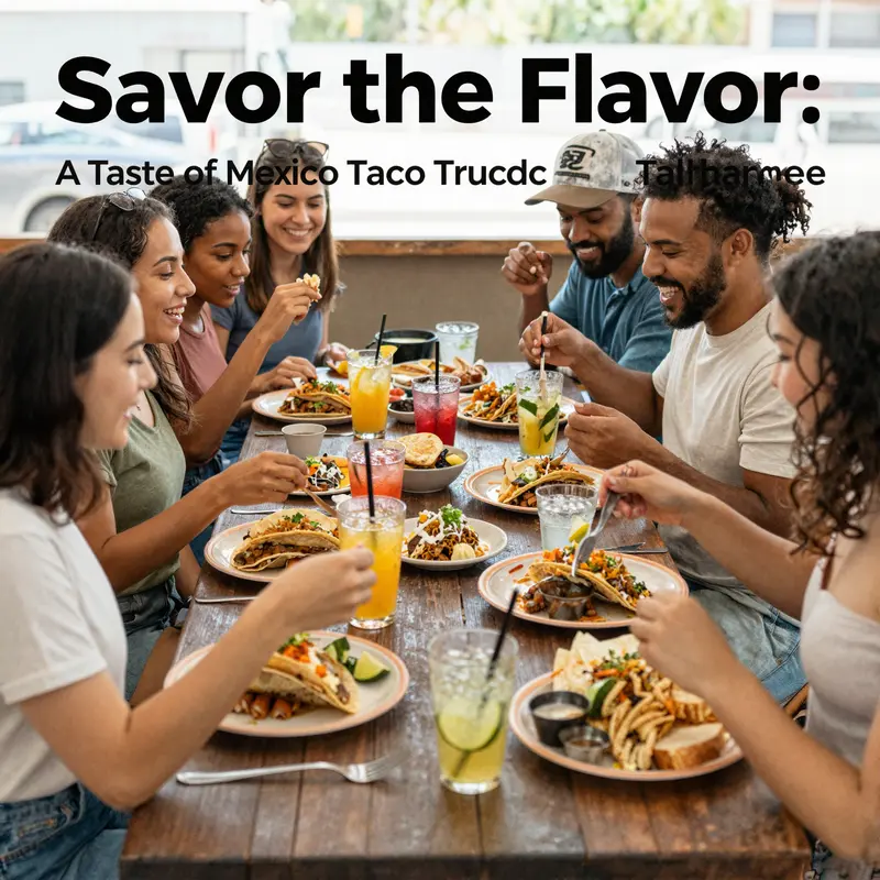 A Taste of Mexico Taco Truck radiates vibrancy and warmth, drawing in travelers and locals alike.
