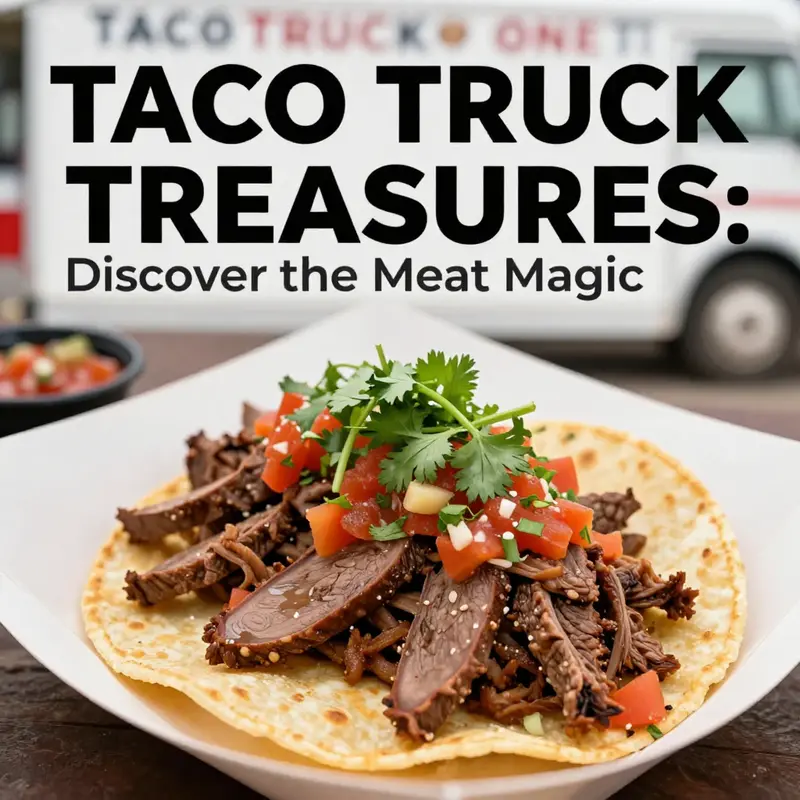 An enticing display of different taco types, highlighting the variety of meats available at taco trucks.