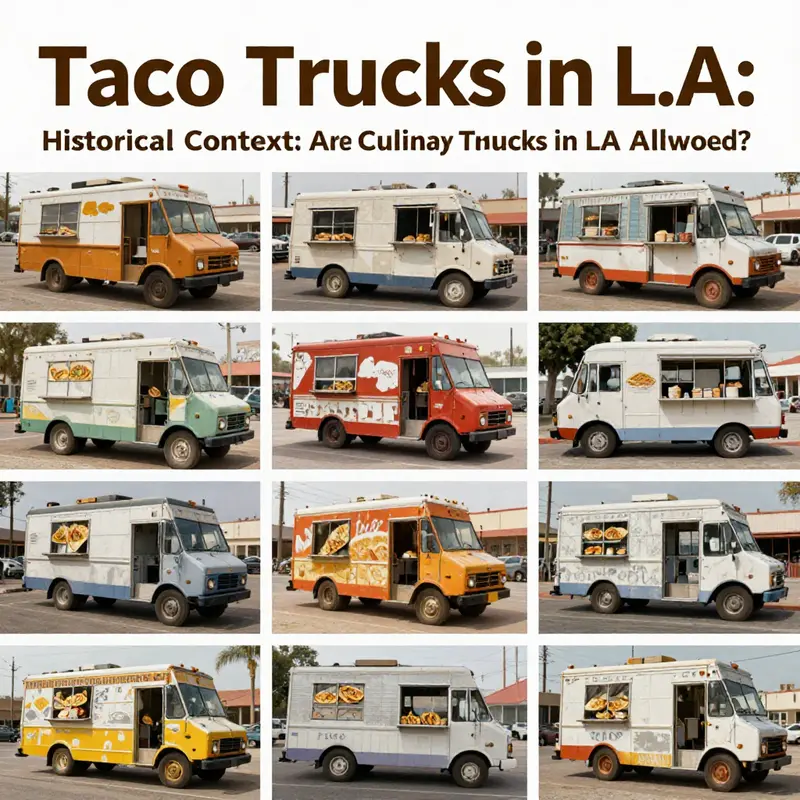 A vibrant taco truck operating legally in Los Angeles, representing the heart of the city’s street food scene.