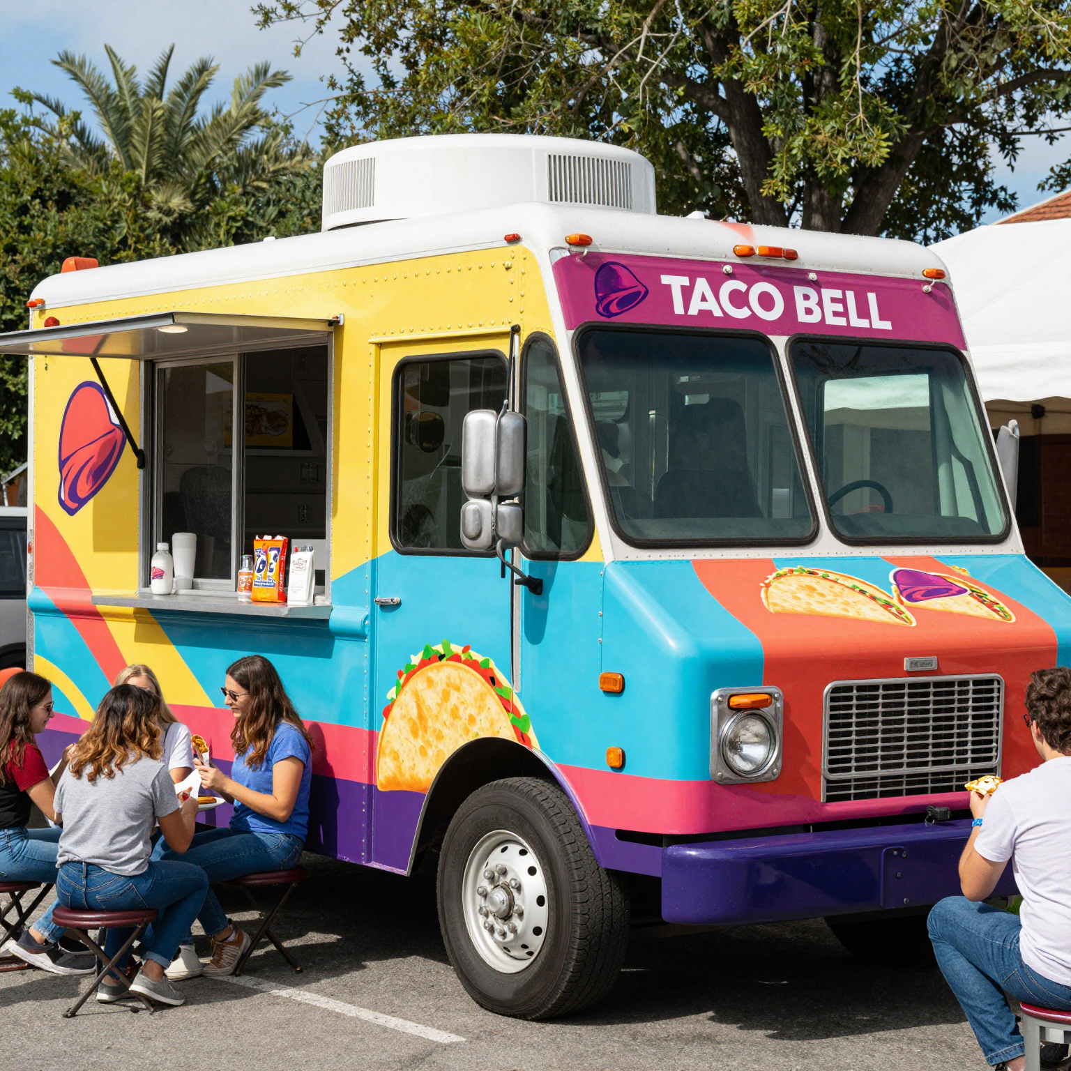 Vibrant Taco Bell Food Truck