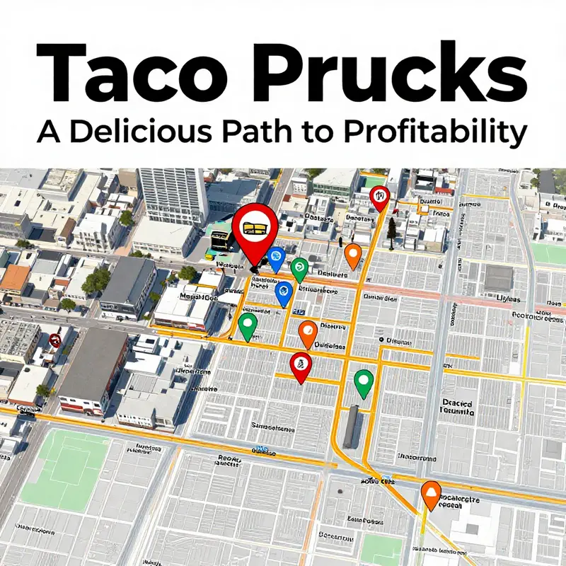 A busy taco truck serving happy customers, illustrating the active engagement and potential for profitability.