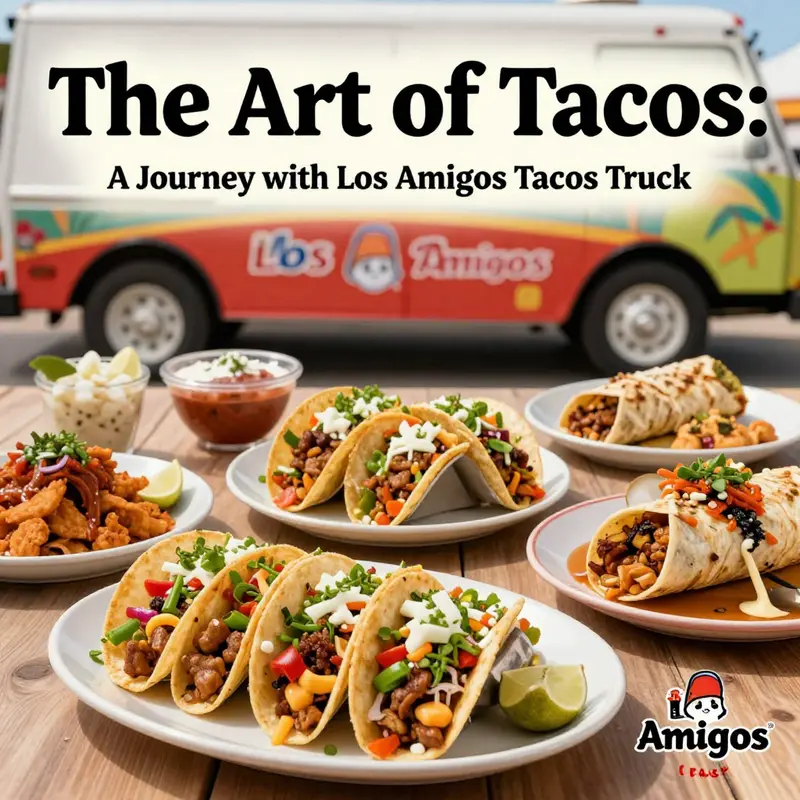 The welcoming exterior of Los Amigos Tacos Truck in Madison, IN, where locals gather for a taste of authentic Mexican street food.