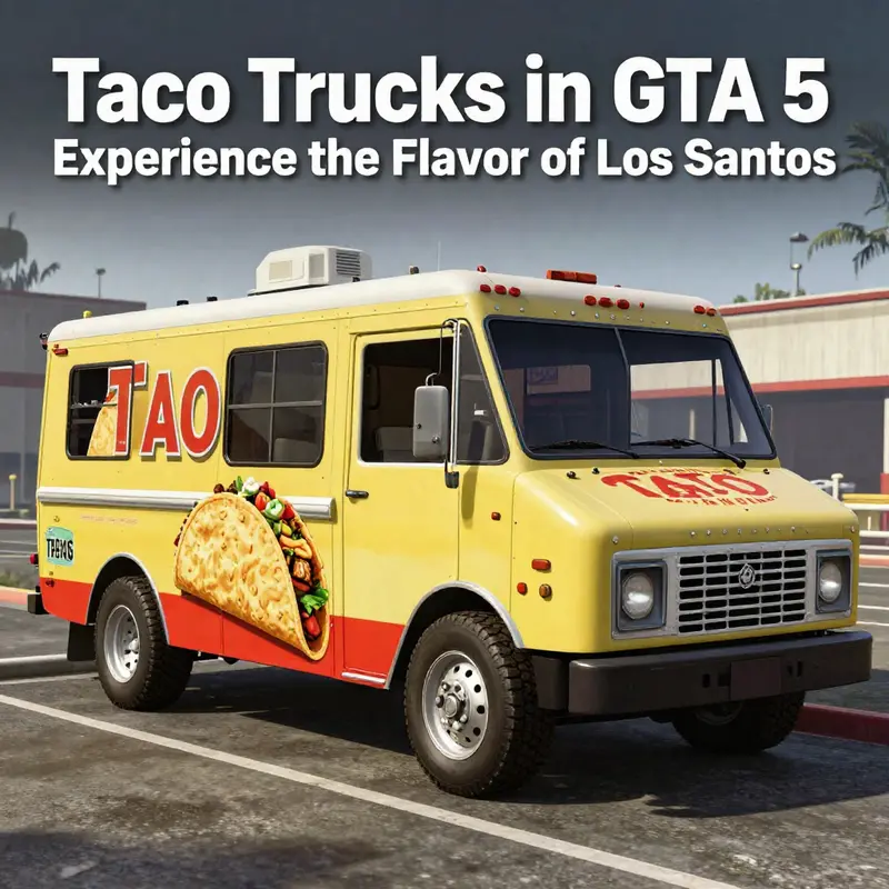 Experience the Taco Van navigating the lively streets of Los Santos.