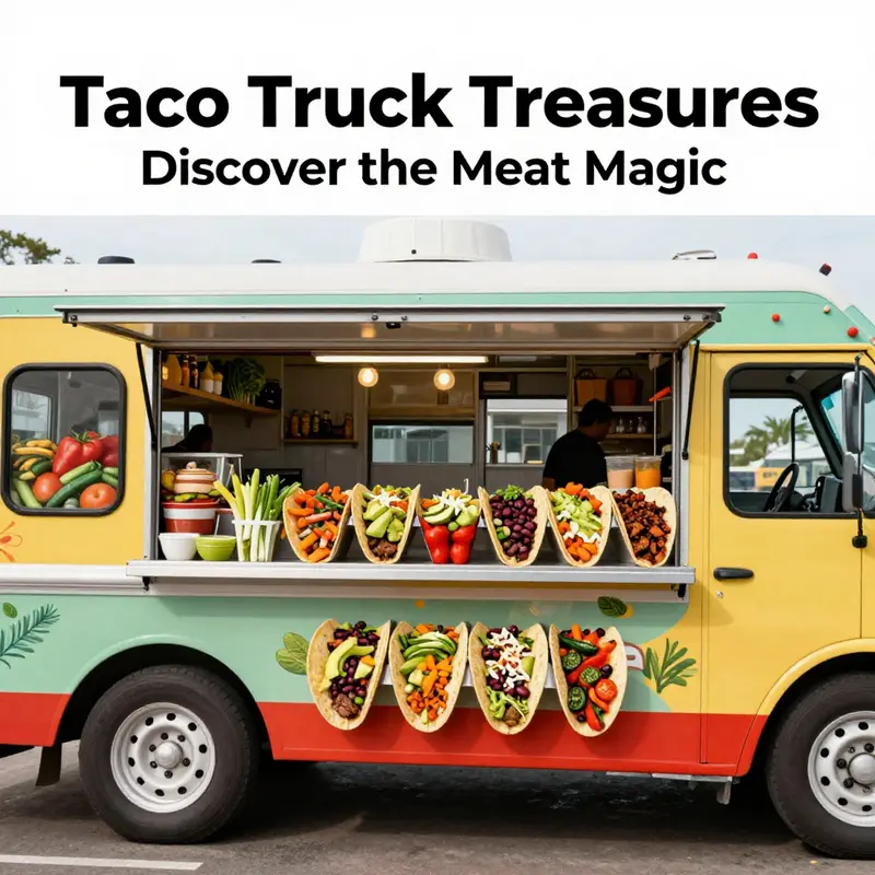 An enticing display of different taco types, highlighting the variety of meats available at taco trucks.