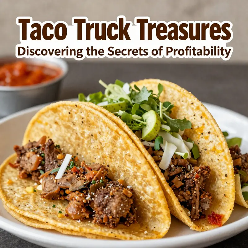 A lively taco truck scene emphasizing operational efficiency and customer interaction.