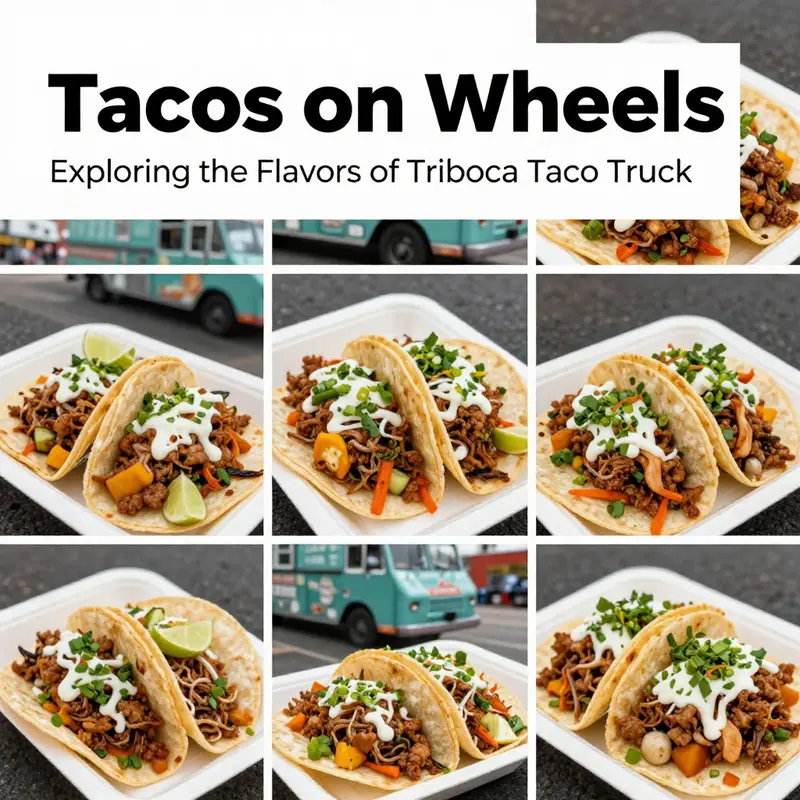 A tempting array of tacos that highlights the fresh ingredients and vibrant flavors of Tribeca Taco Truck.