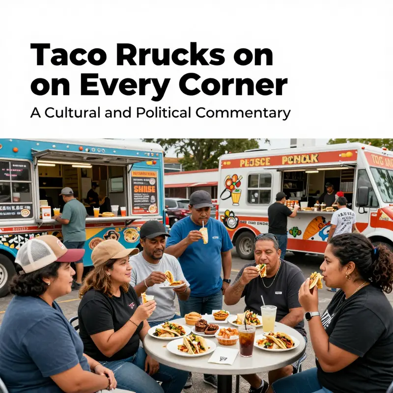 Diverse taco trucks embodying the rich cultural landscape of urban communities.