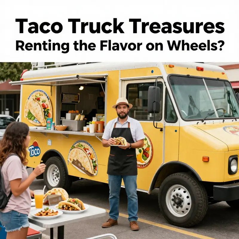 A taco truck bustling at a lively outdoor event, serving excited guests.