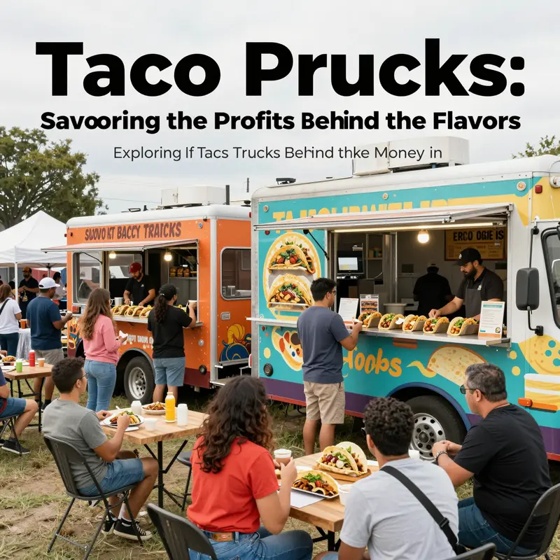 A lively taco truck in action, showcasing the impact of a prime location on its profitability.