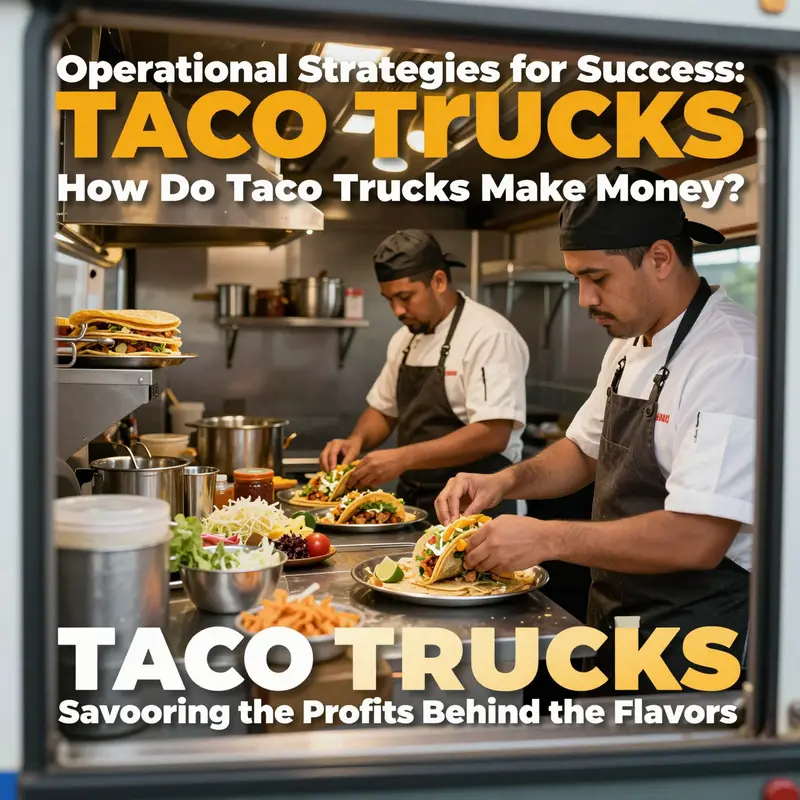 A lively taco truck in action, showcasing the impact of a prime location on its profitability.