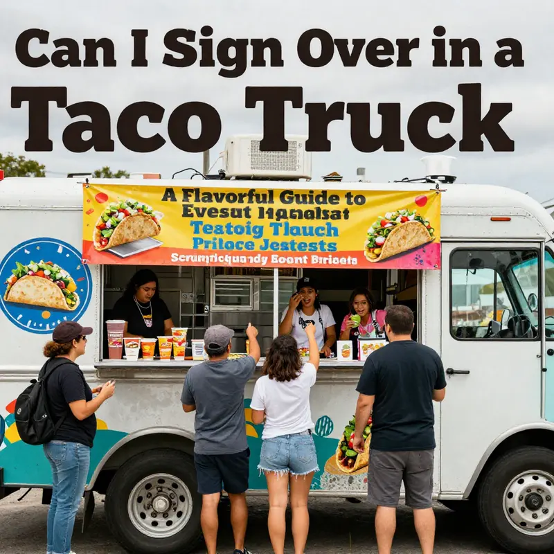 Guests checking in at a lively taco truck event, ready to indulge in delicious flavors.