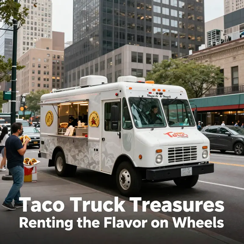 A taco truck bustling at a lively outdoor event, serving excited guests.