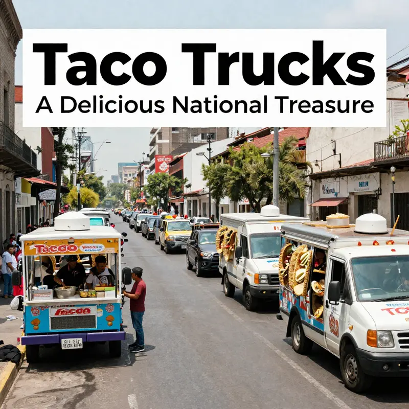 A vibrant taco truck showcases the heartbeat of Mexican culinary tradition.