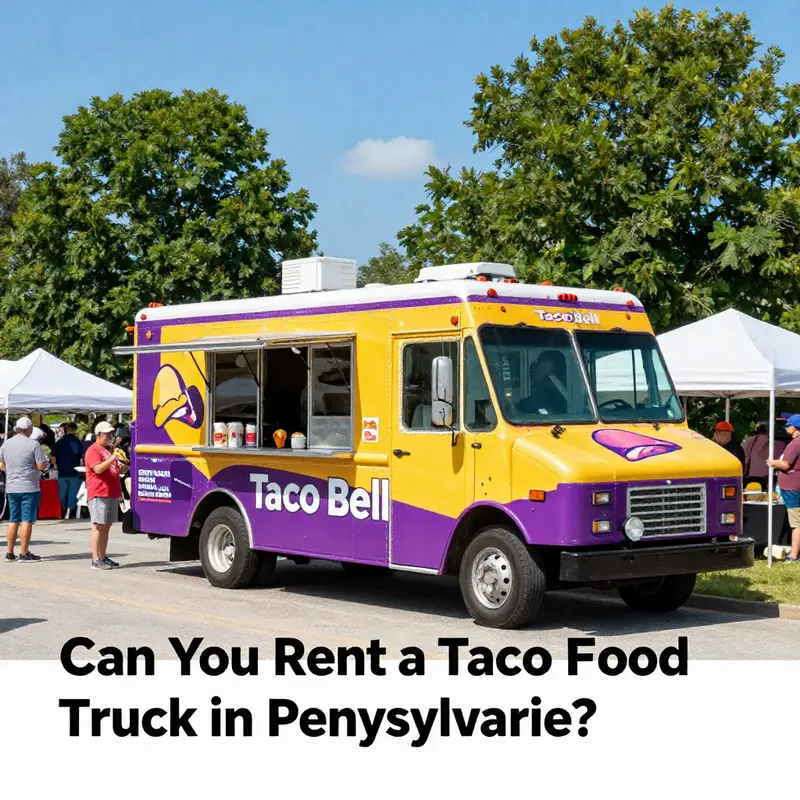 An engaging Taco Bell food truck at a bustling outdoor event, capturing the essence of the brand.