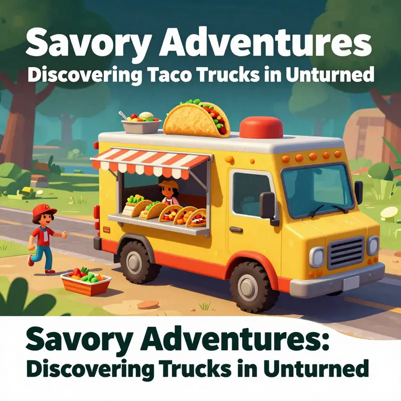 A virtual taco truck in Unturned, a hub of engaging cuisine in a gaming world.