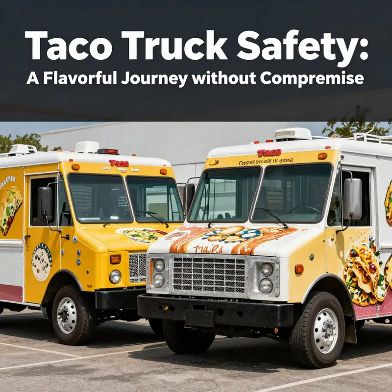 Inside a taco truck, demonstrating quality kitchen equipment that meets safety standards.