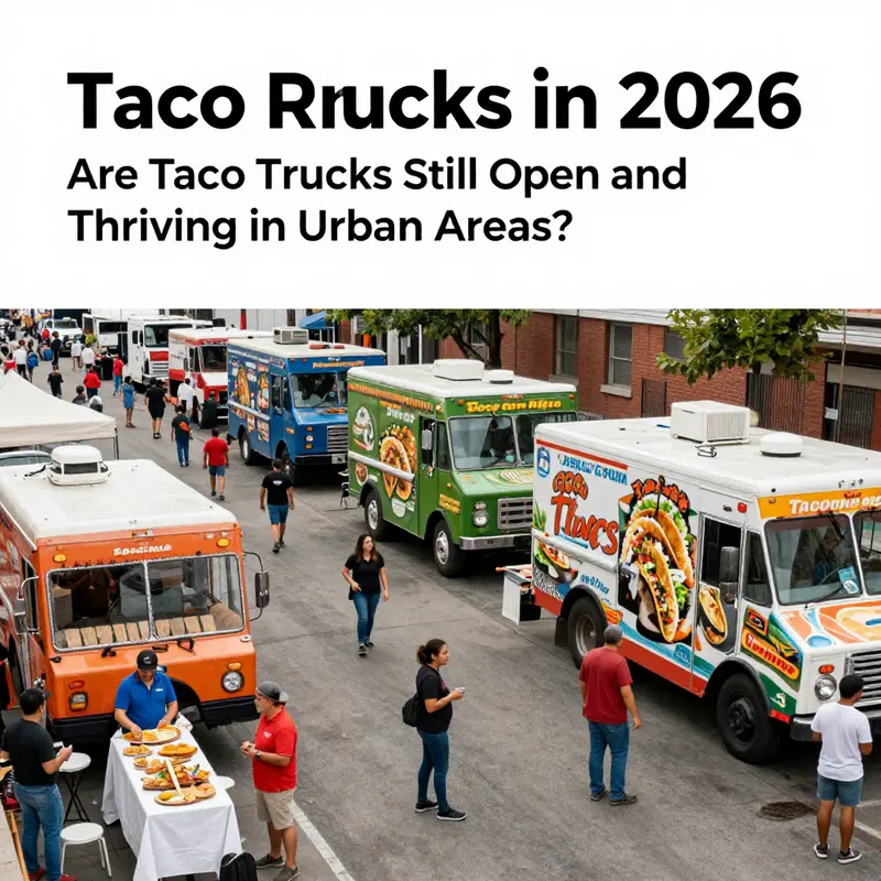 Taco trucks are a vibrant part of the urban food culture in 2026.