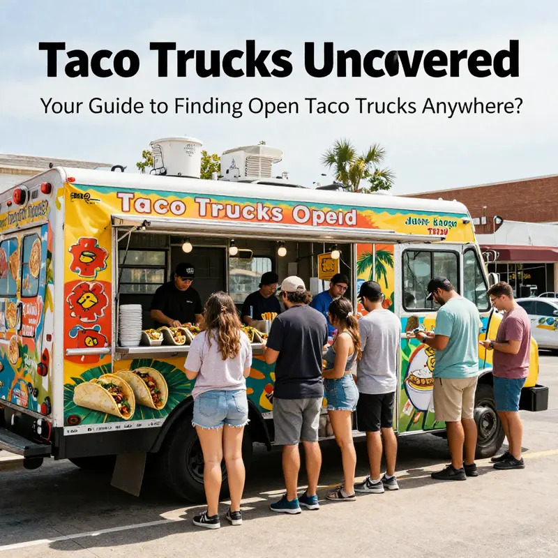 A lively taco truck scene in Austin, showcasing the joy and excitement of customers enjoying their meals.