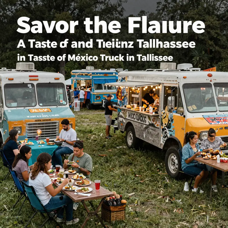 A Taste of Mexico Taco Truck radiates vibrancy and warmth, drawing in travelers and locals alike.