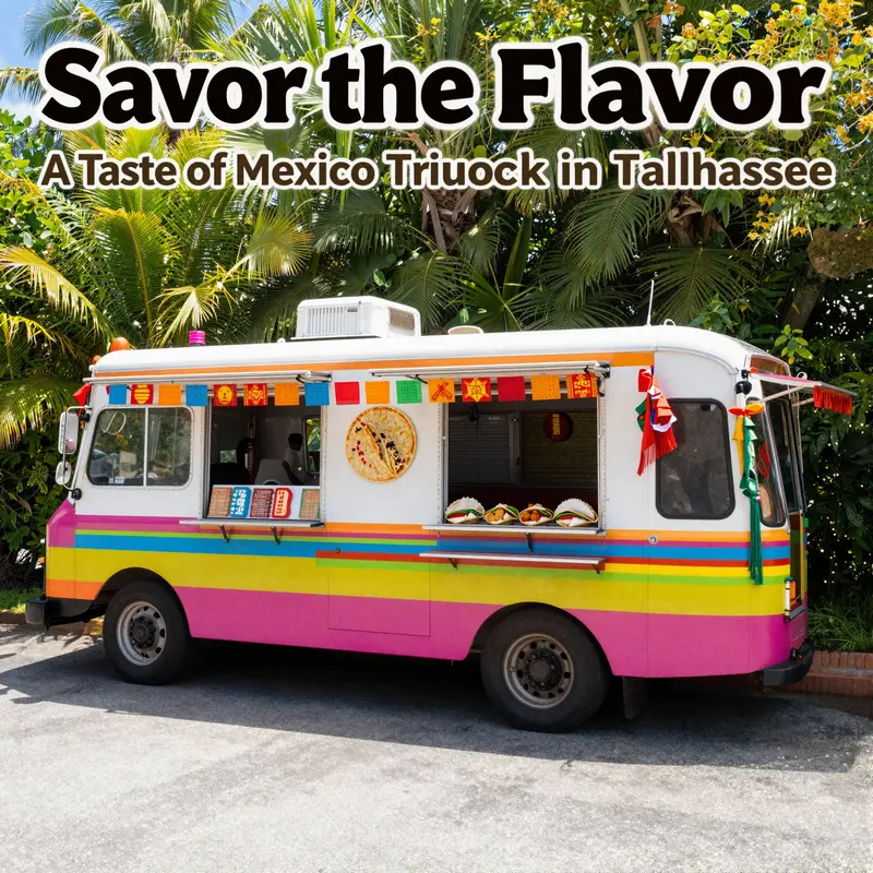A Taste of Mexico Taco Truck radiates vibrancy and warmth, drawing in travelers and locals alike.
