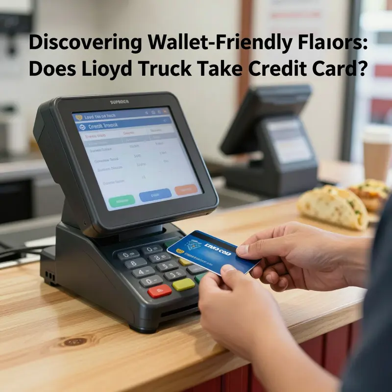 Lloyd Taco Truck showcases diverse payment options in a lively outdoor setting, perfect for taco enthusiasts!