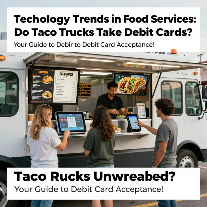 The vibrant scene at a taco truck showcasing modern payment methods.