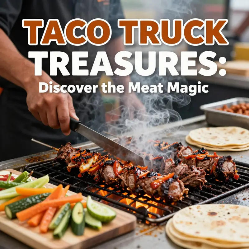 An enticing display of different taco types, highlighting the variety of meats available at taco trucks.