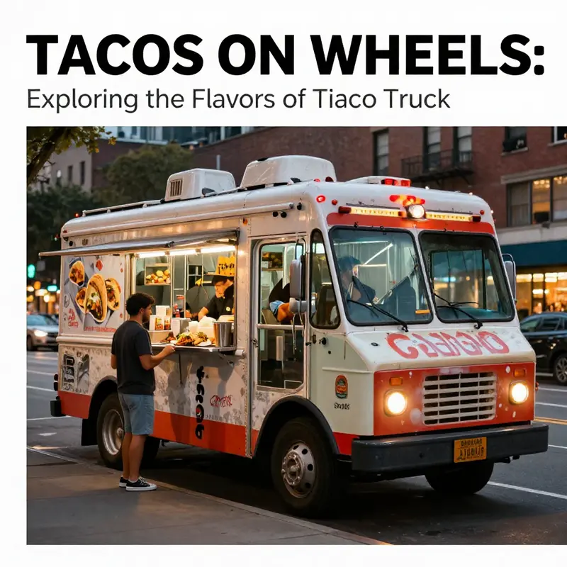 The Tribeca Taco Truck serving customers at night in the heart of New York City.