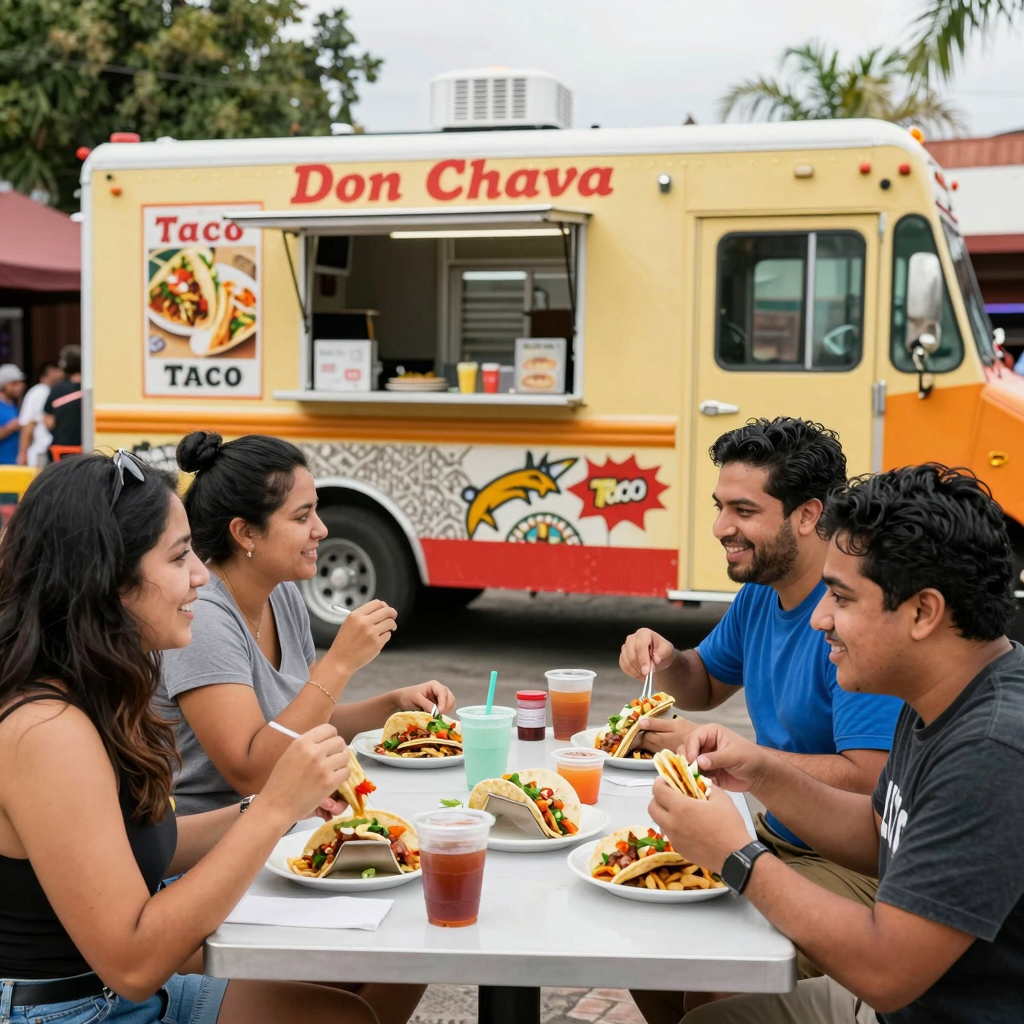 Don Chava Taco Truck Scene