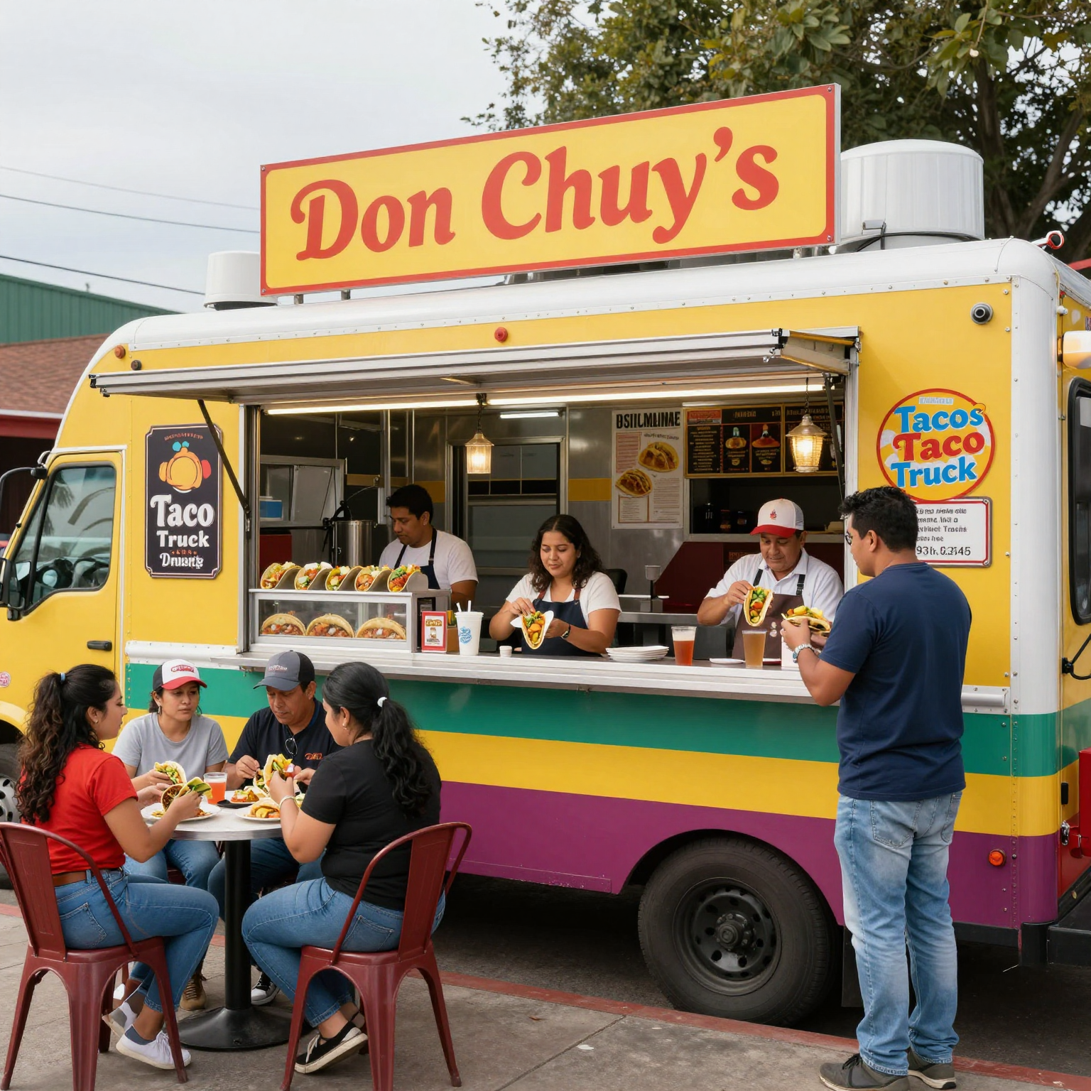 A vibrant platter of tacos