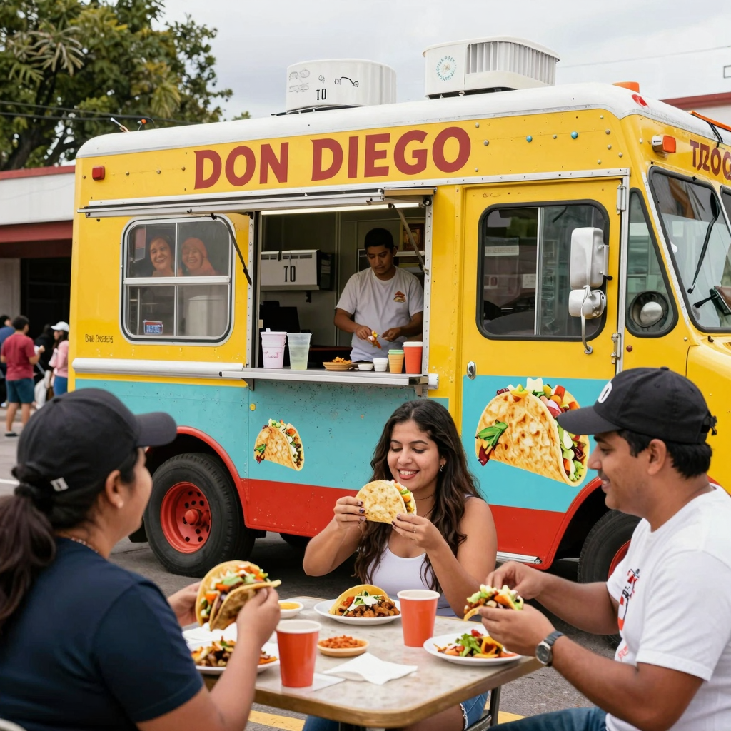 Don Diego Taco Truck in action