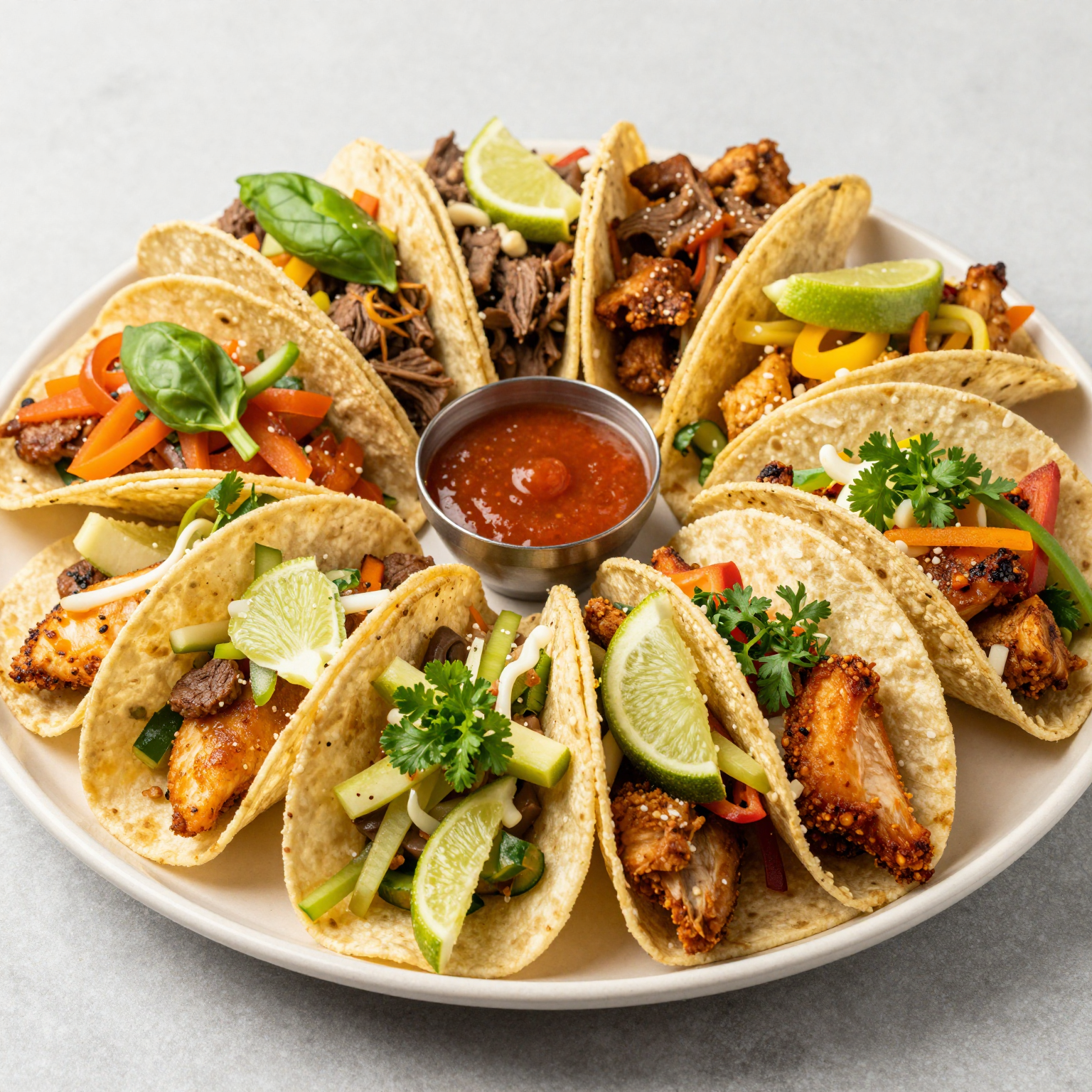 Colorful Taco Platter