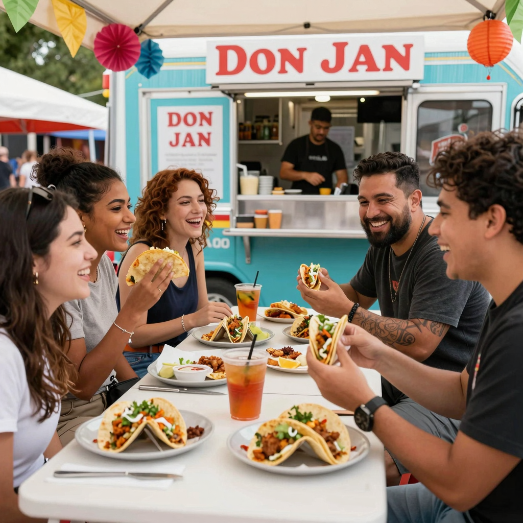 Don Juan Taco Truck Festival Scene