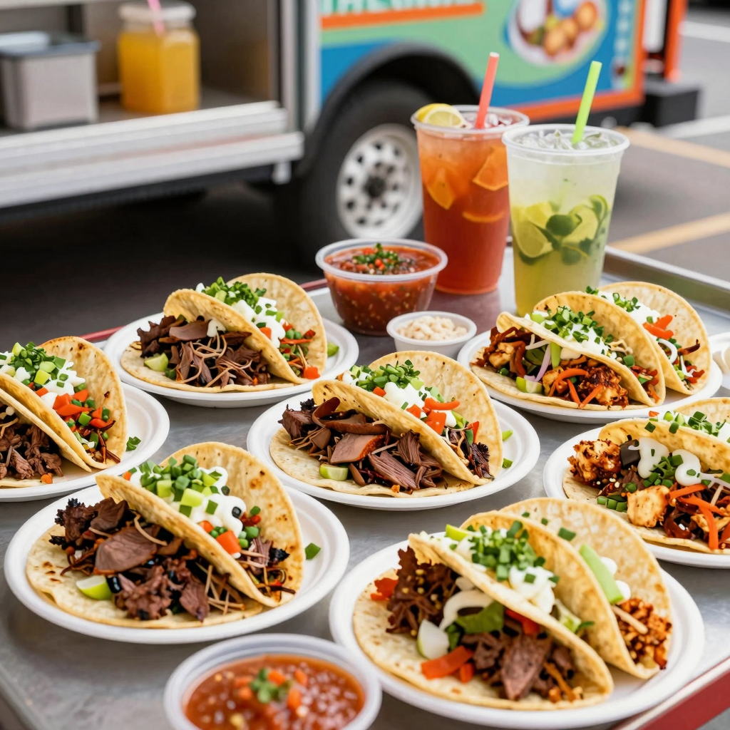 Enticing display of various tacos from Don Paco Taco Truck